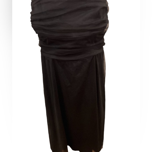 Eliza J Vintage Dress Size 18W Tulle Midi Black Spaghetti Straps Party Prom - Picture 4 of 12